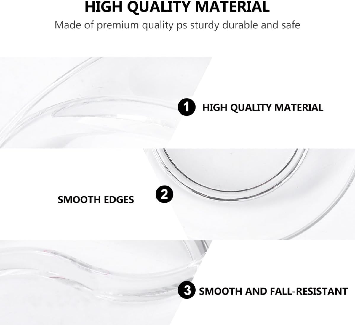 3pcs Portable Washable Plastic Color Mixing Tray Set Double Grid Round Yin Yang Design, Paint Tray for Students in Home or Study Room
