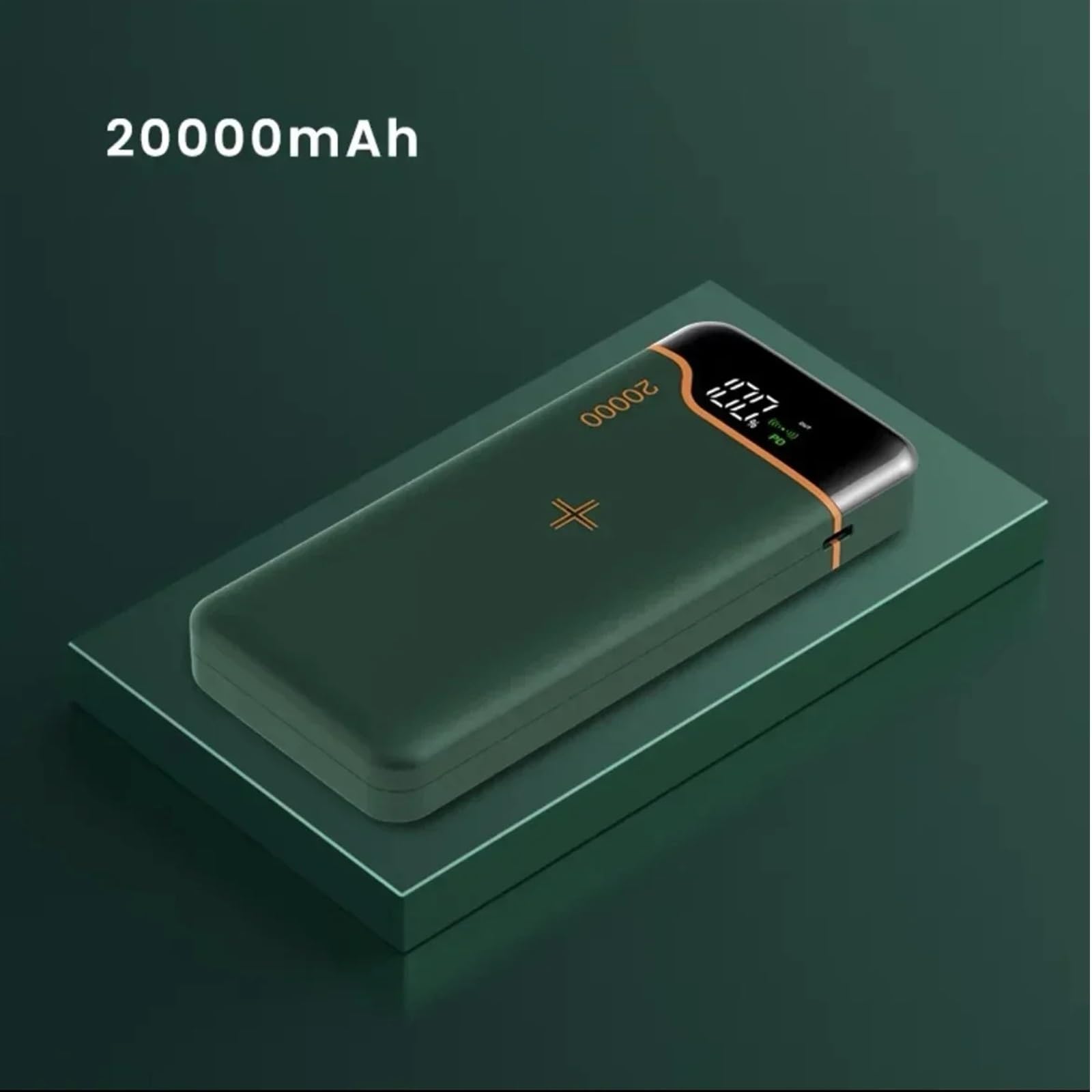 Banque d'alimentation sans Fil 20000mAh 22,5W Charge Rapide 15W Grande capacité (Size : 20000mAh Green)