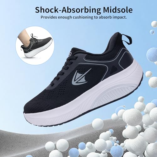 Wide Toe Box Arch Support Walking Shoes for Women Plantar Fasciitis Diabetic Tennis Shoes Comfortable Casual Fashion Sneakers4