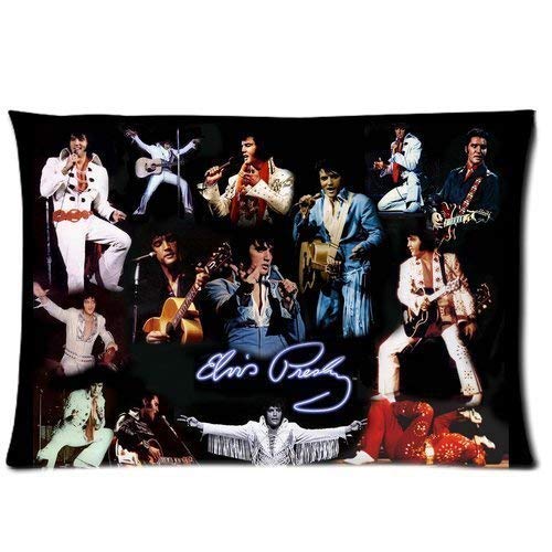 Favorite Pop Stars Elvis Presley - Juego de ropa de cama rectangular con cremallera (45,7 x 45,7 cm)