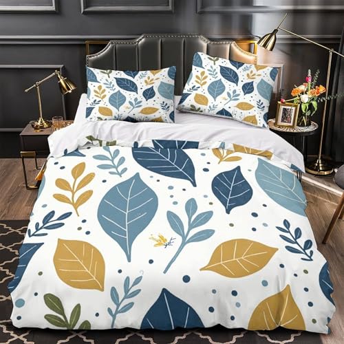 Housse de couette 140x200cm parure de lit microfibre avec fermeture éclair