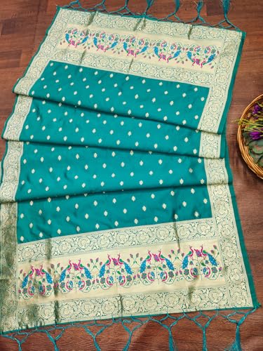 Image of DEVANGI Women's Pathni Banarasi Silk Unstitched Salwar Suit Dress Material With Dupatta