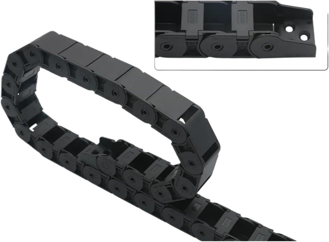 Transmission Chain of Power Transmission Cable Chain Semi-Enclosed Interior Opening 15x15 15x20 15x30 Drag Plastic Towline Transmission Machine Transmission Chain of Power(28mm,15x40 mm)
