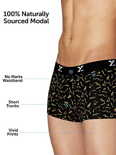 Image of XYXX Men's CloudSoft Modal Printed Trunks| Snug Fit, 4-Way Stretch & No-Marks Waistband Underwear for Man