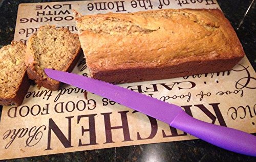 Professional Solid Color Bread Knife, 12.50-Inch Long-Purple Color