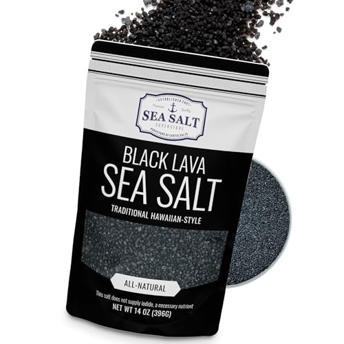 Hawaiian-Style Black Lava Sea Salt, Black Sea Salt with...
