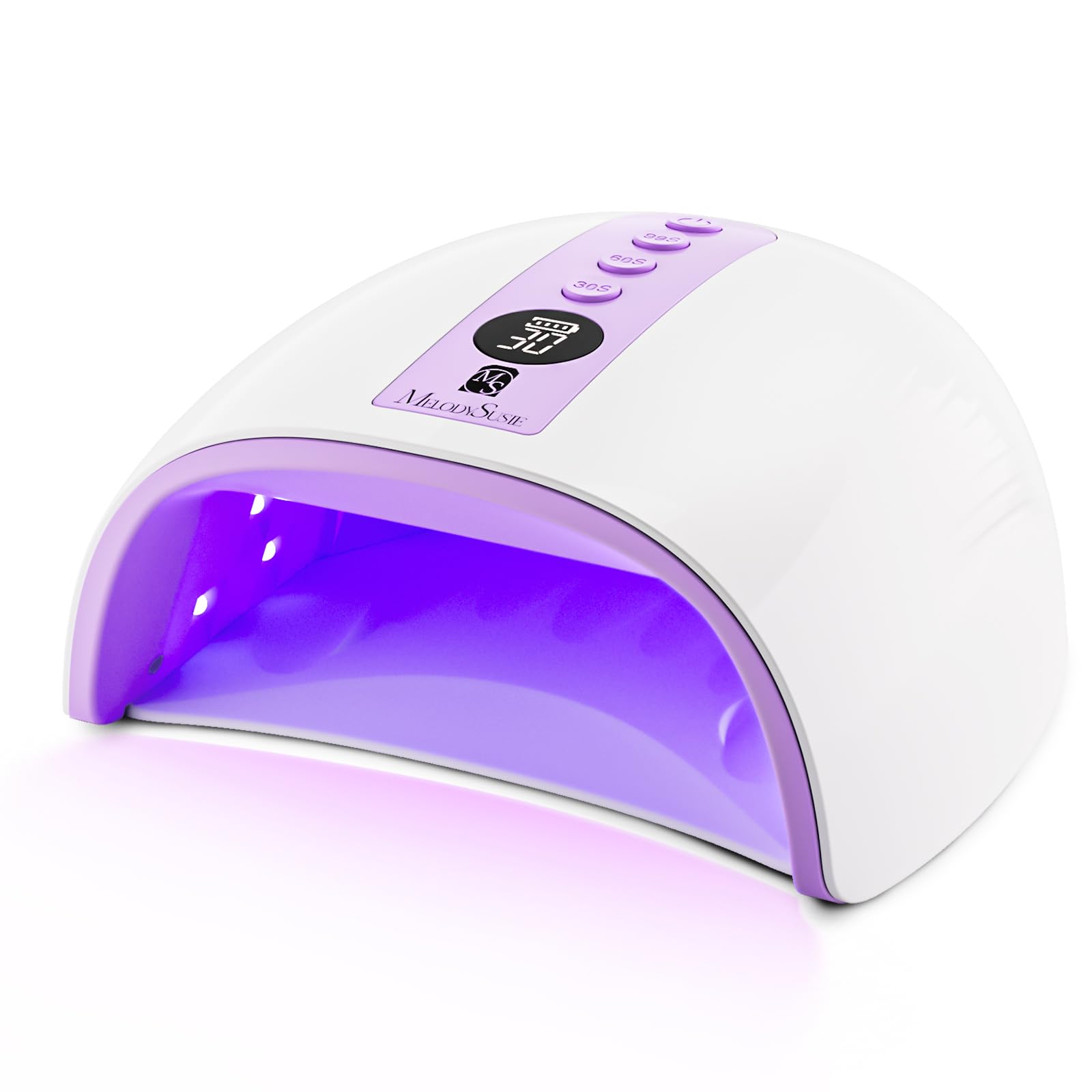 MelodySusie UV LED Nail Lamp, P-PLUS30G Rechargeable Cordless UV Nail Light for Gel Nails with 3 Timer Settings