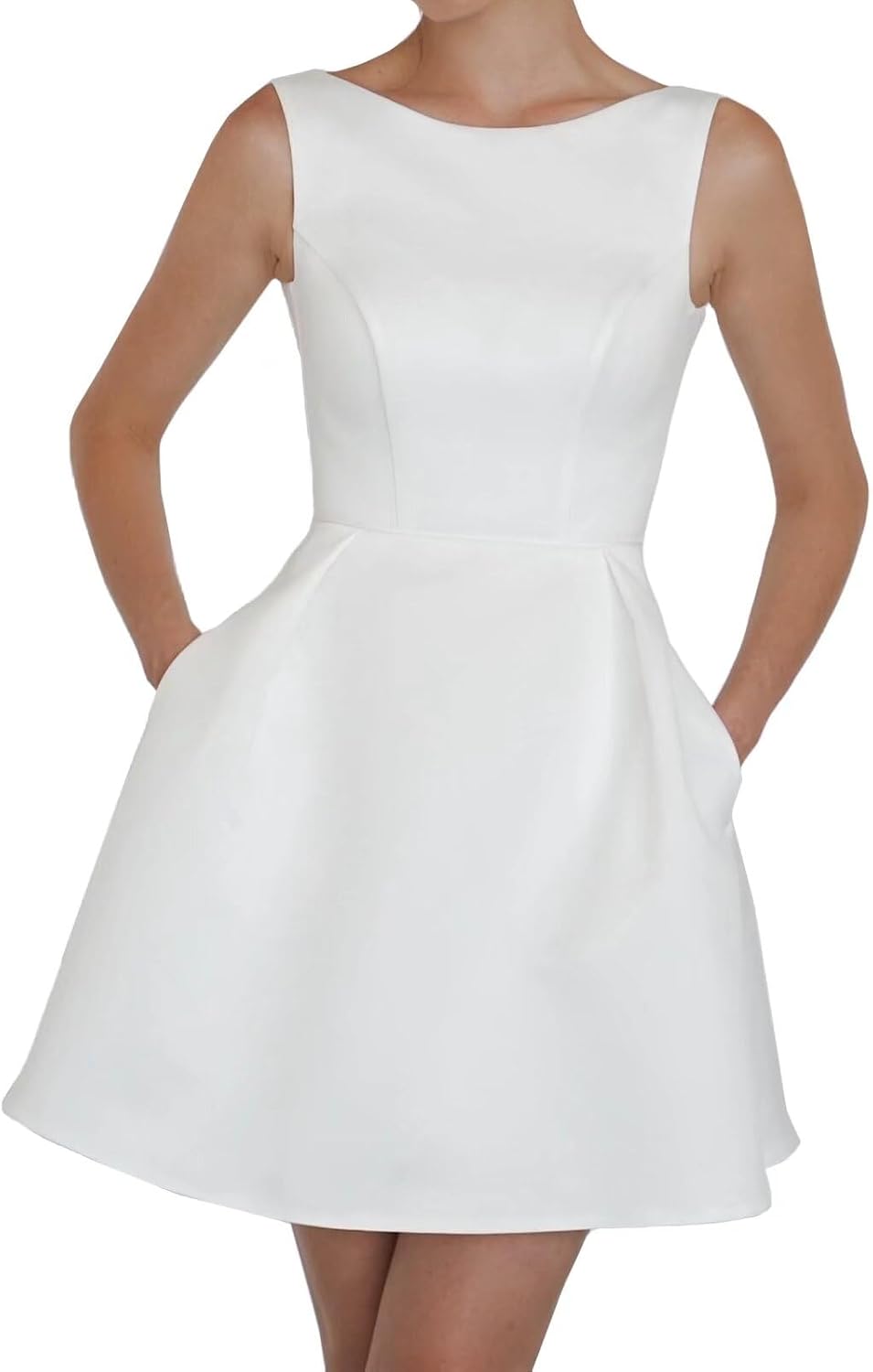 Smileven Short Wedding Dresses for Bride 2025 Lace Mini Formal Bridal Gowns with Sleeves