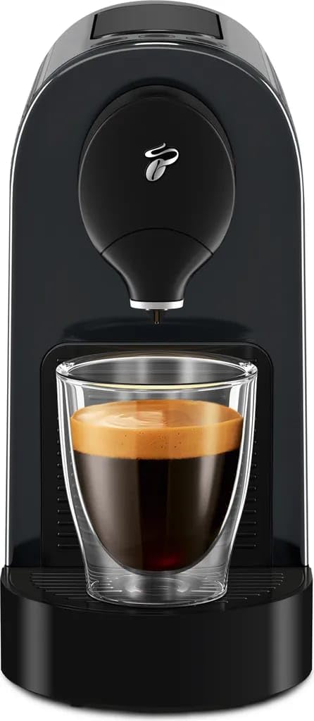 Tchibo CAFISSIMO Pure Plus ekspres do kawy w kolorze czarnym, 1250 W, 800 ml, z 60 kapsułkami z kolekcji Premium, Espresso Barista, Caffè Crema, Kolumbia i Brasil, Espresso Caramel, Double Choc