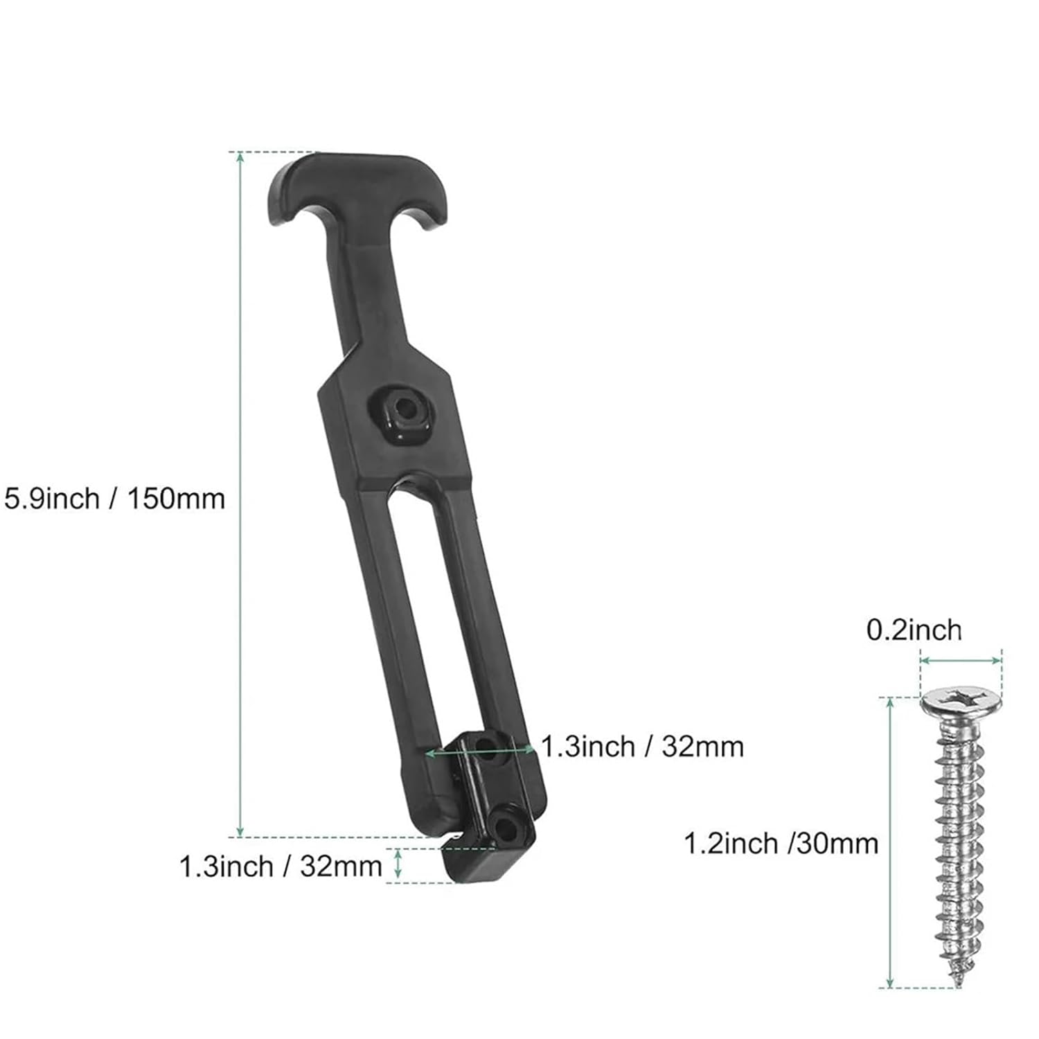 Rubber Flexible T-Handle 2Pcs T-Handle Rubber Draw Latches Shock Absorption Flexible Bonnet with Screws