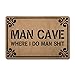 GXFC ZHAO Welcome Funny Door Mat Personalized Doormat with Anti-Slip Rubber Back (23.6 X 15.7 inch) Prank Gift Home Decor Area Rugs for The Entrance Way Indoor Mats (Man Cave Where I Do Man Shit)