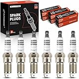 A-Premium Iridium & Platinum Spark Plugs Compatible with Ford Escape, Taurus, Ranger, Bronco & Chevrolet Lumina & Dodge Monaco & Mercedes-Benz & Buick & Mazda & DeLorean & Mercury & Eagle, Pack of 6