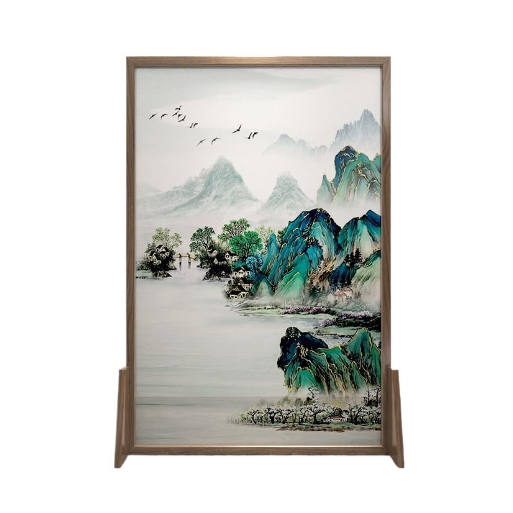 Privacy Screen Chinese Style Screen Partition Living Room Entrance Shielding Tea Office Porch Movable Seat Room Divider