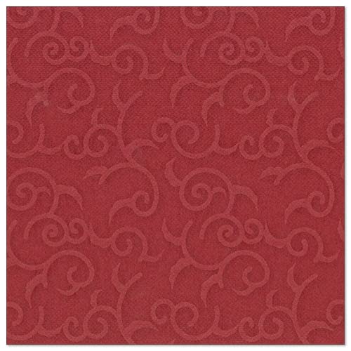 Serviettes en papier bordeaux Papstar 40x40 pour grands banquets