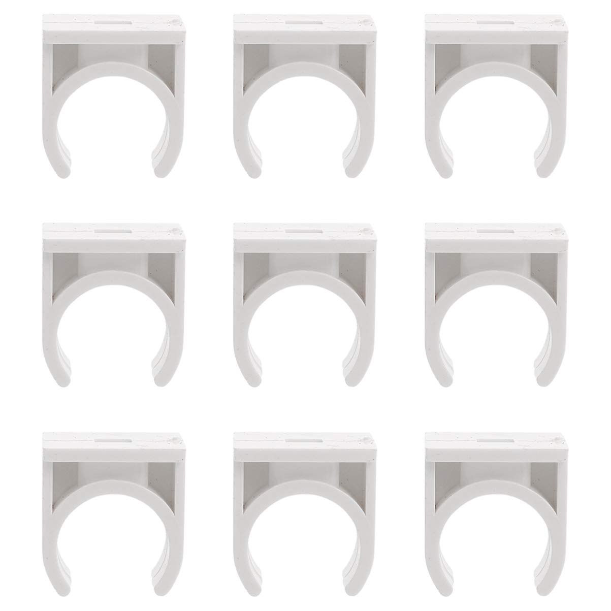 Mikikit Collier Léger Blanc U de Serrage en Pvc pour Tuyaux D'eau et Facile à Installer pour Support de Tuyaux Fins