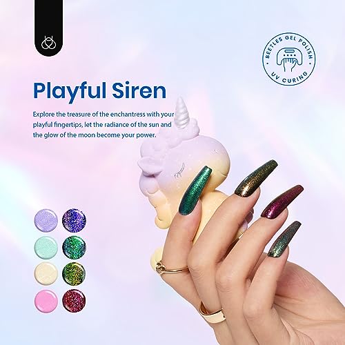 Image of Beetles Glitter Gel Nail Polish Set 6 Colors Sparkle Gel Polish Kit