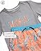 Volcom Baby Boys Swim Set - 2 Piece Short Sleeve Swim Shirt Graphic Tees & Board Shorts - Infant Toddler Little Boys Swimsuit, Size 7, Grey Coal