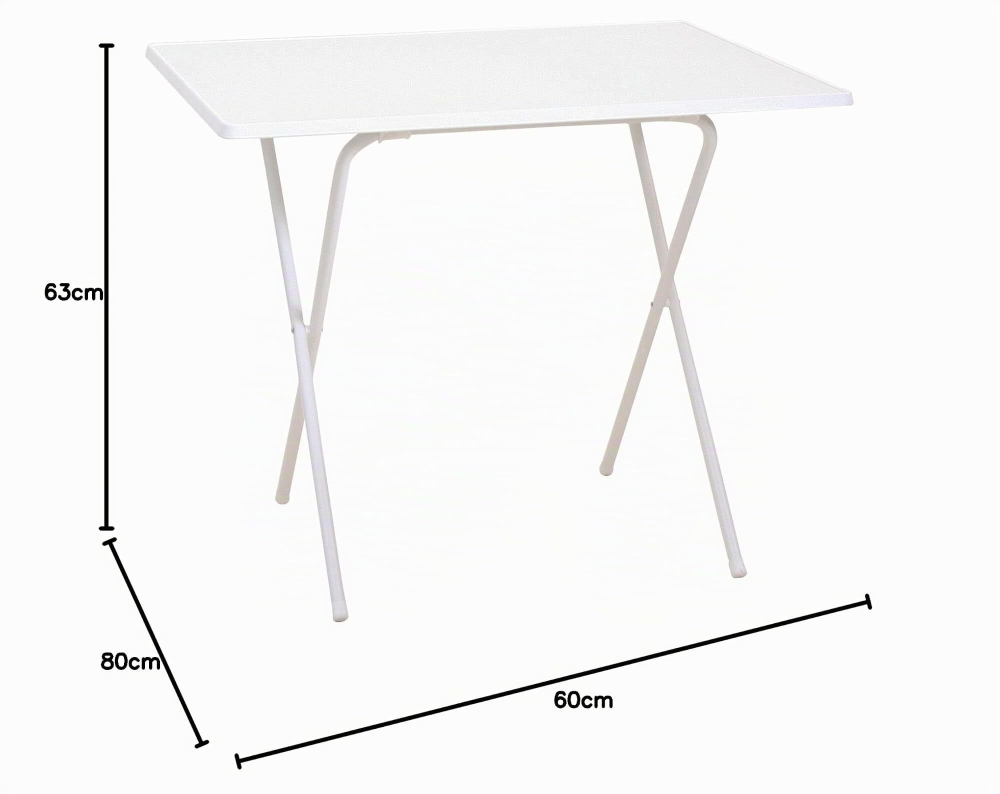 Greemotion Scherentisch in weiß, ca. 60 x 63 x 82 cm, Balkontisch klappbar, Beistelltisch mit Holz-Kunststoff Sevelit Tischplatte, Kleiner Tisch für Camping, Multifunktionstisch witterungsbeständig