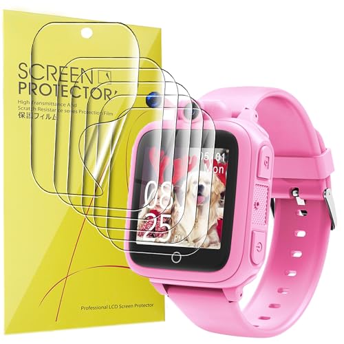 Lamshaw Compatible for Awatty Kids Smart Watch Screen Protector, [6 Pack] Full Coverage TPU Clear Film Compatible for Awatty S9 1.54 Kids Smart Watch/Lterfear S9 Smart Watch (6 Pack)