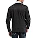 Kallspin Men's Relax Fit V-Neck Cardigan Cashmere Wool Blend Button Down with Pockets Charcoal