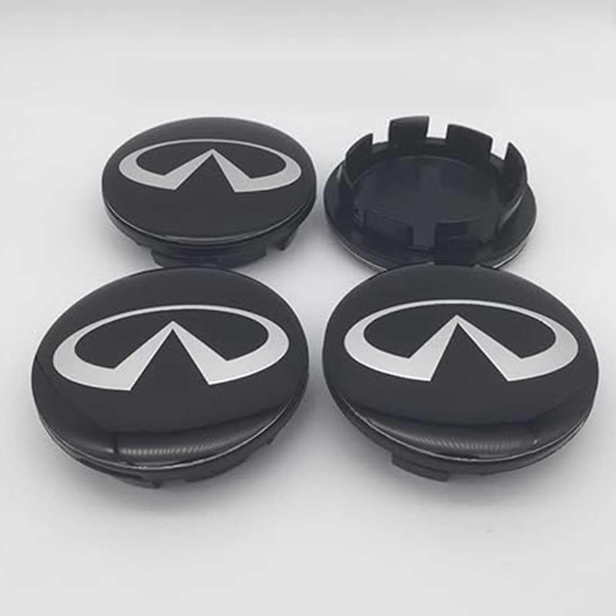 4pcs 60mm Car Hub Centre Caps for Infinity QX50 Q50 Q70 Q70L Q60 QX30 QX60 QX80, Waterproof DustProof Wheel Decoration Cover, Wheel Center Exterior Accessories