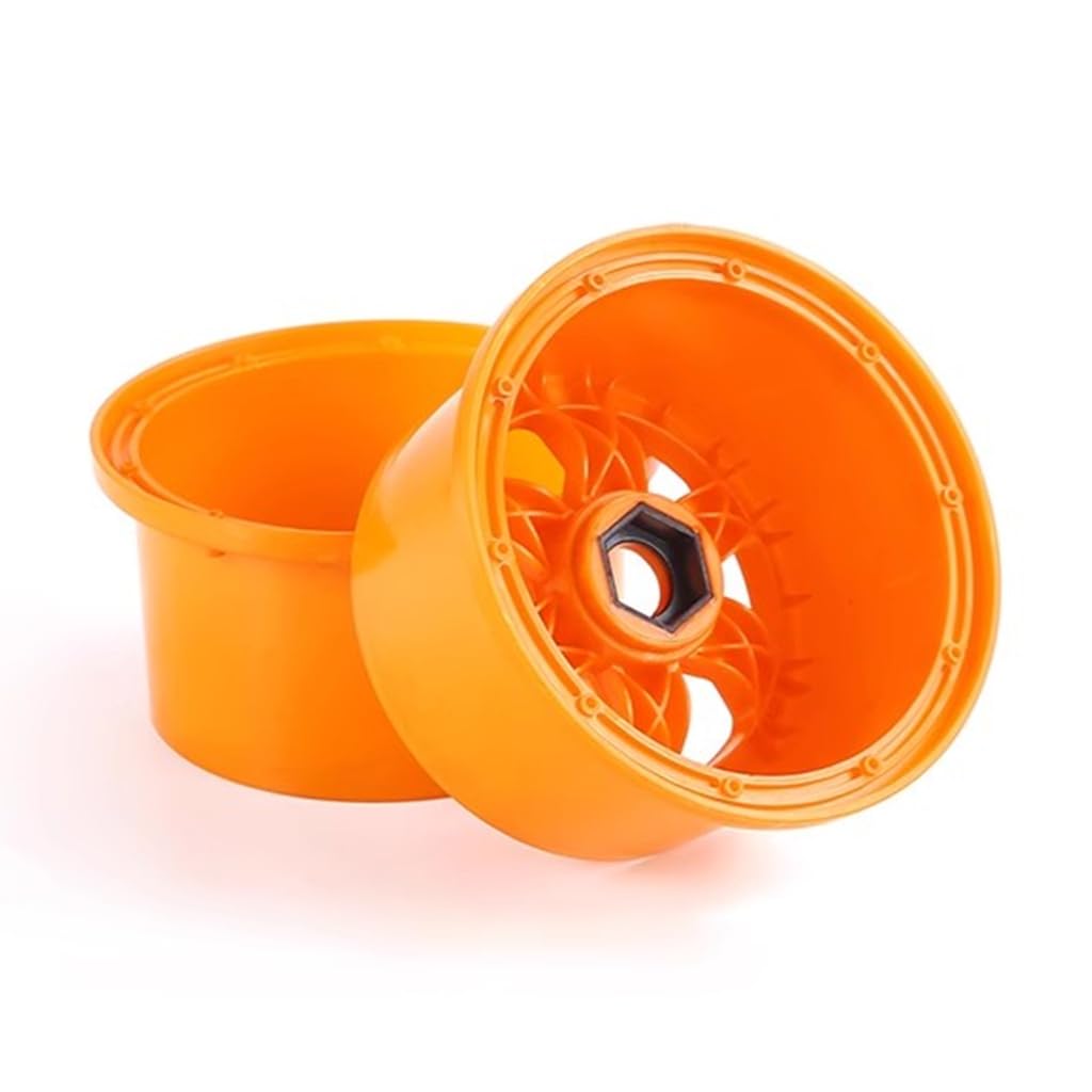 1 para plastikowej nylonowej piasty tylnego koła RC części zamienne do Rofun Rovan Baha Baja 1/5 5B 5T 5SC RC samochód, pomarańczowy