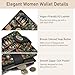 Kelvoris Bookshelves Skull Goth Gothic Small Rfid Women Wallet Bifold Zipper Coin Pocket PU Leather Compact Cash Credit Card Holder Travel Wallet Female Ladies Teen Girls 1 ID Window 10 Card Slots