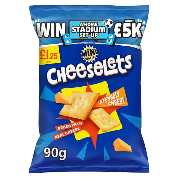 Mini Cheddar Cheeselets Intensely Cheesy Flavour 90g | Case of 15