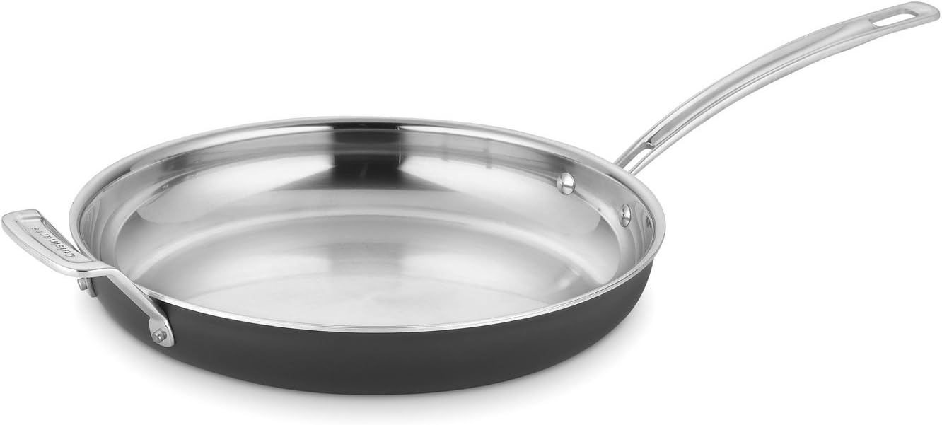 Cuisinart MultiClad Unlimited Dishwasher Safe 12Inch Skillet with Helper Handle