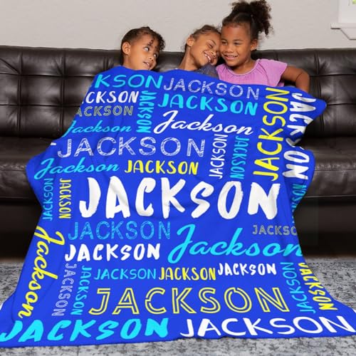 Personalized Name Blanket Customized Baby Blankets for Girls Boys Adults Monogrammed Blankets and Throws Christmas Birthday Mothers Fathers Valentines Day Gift