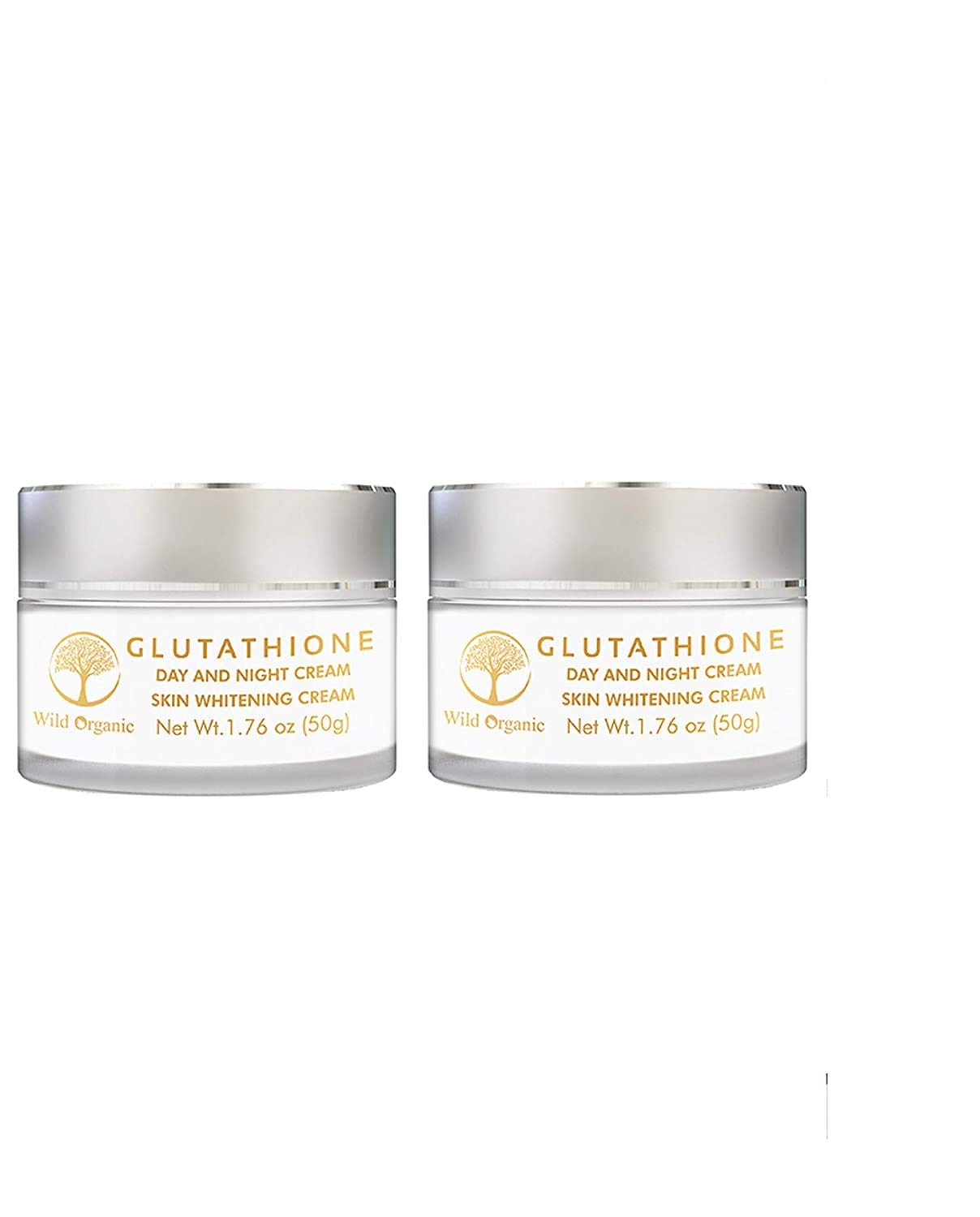 white organic glutathione WILD ORGANIC Pack 2 L- Glutathione Cream Skin Whitening, Anti