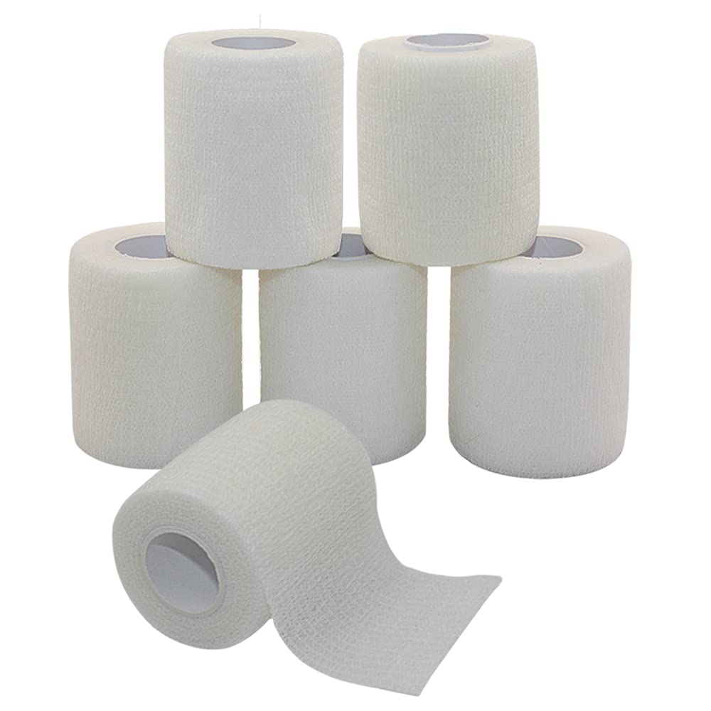 6 Pack-3 x5Yards MINGYUE Self Adhesive Bandage Wrap Athletic Tape Sports Tape Wrist and Ankle Wrap Tape Cohesive