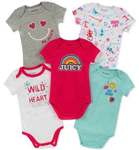 Image of Juicy Couture baby-girls 5 Pieces Pack Bodysuits