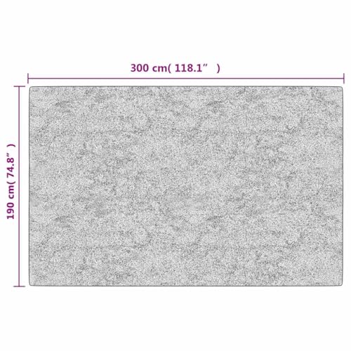 Tapis antidérapant en velours lavable pour grand salon gris