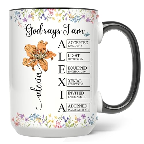 Floral God Says I Am Mug