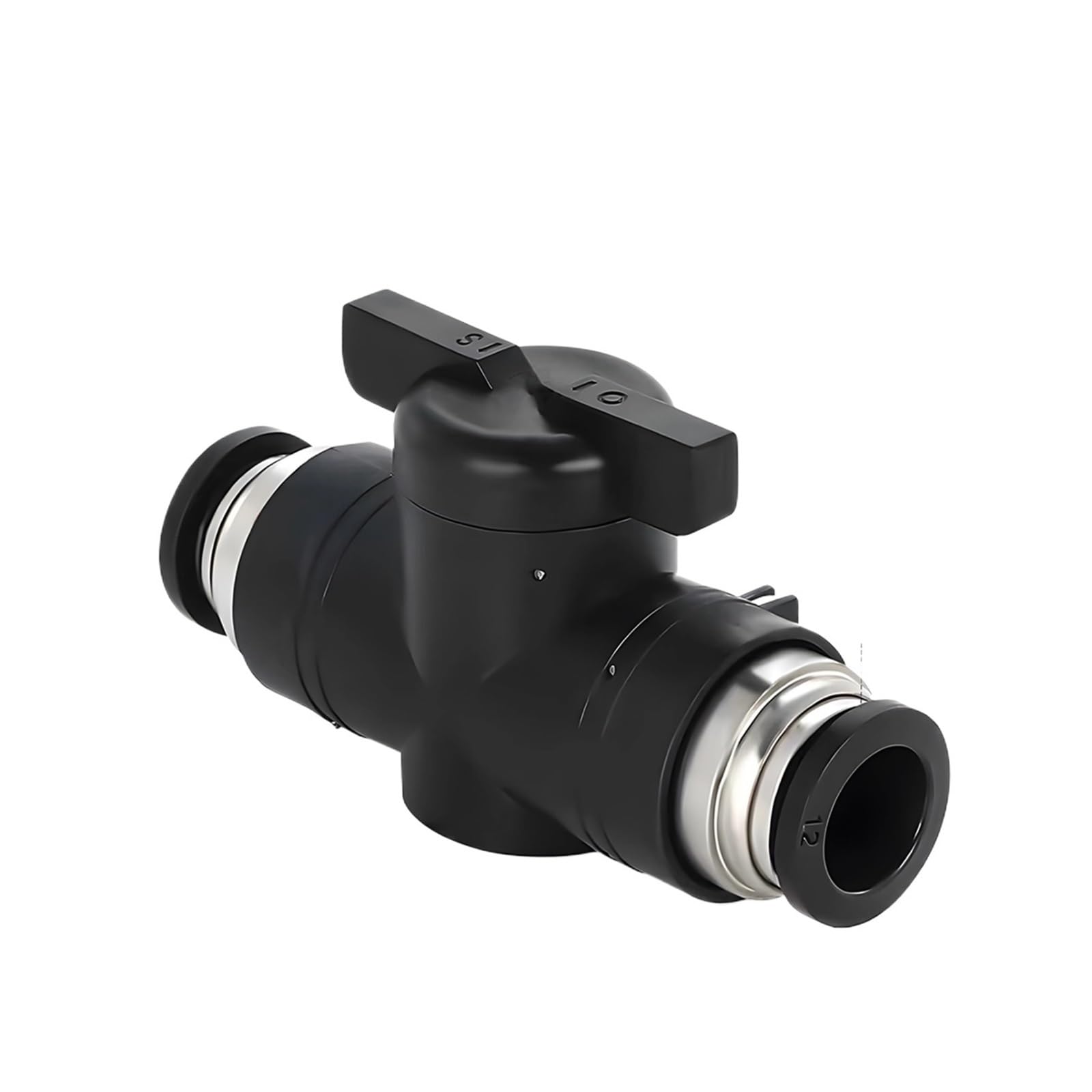 Wenwendianzi Buc-Black Push In Hose Quick Couping Od 4Mm 6Mm 8Mm 10Mm 12Mm(,Od 12Mm)