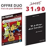  Oferta Duo – Guitarra para niños de 6/9 años y cuaderno de música – citas – 12 portadas – 96 páginas