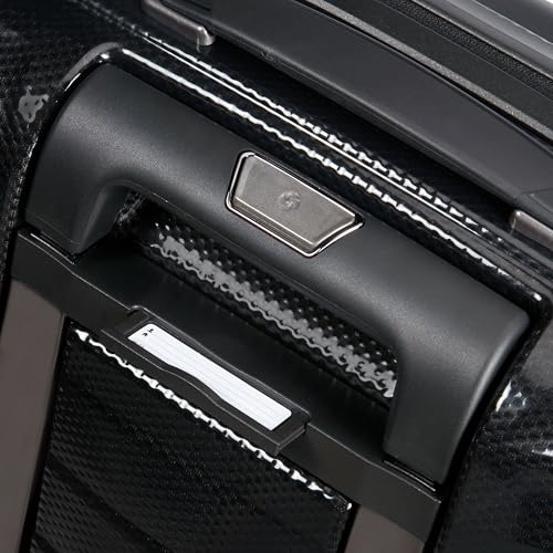 Image of Samsonite Proxis Global Carry-On Hardside Luggage with Dual Spinner Wheels, Airline Approved - Innovative Roxkin Lightweight Shell With Ultimate Durability- TSA Lock, Telescopic Handle - Black