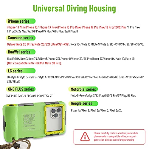Image of Upgrade Diving Swimming Waterproof Protective Case, Outdoor Universal Snorkeling Surfing Professional Underwater Housing for iPhone Galaxy Huawei OnePlus LG Motorola Google Series Phones