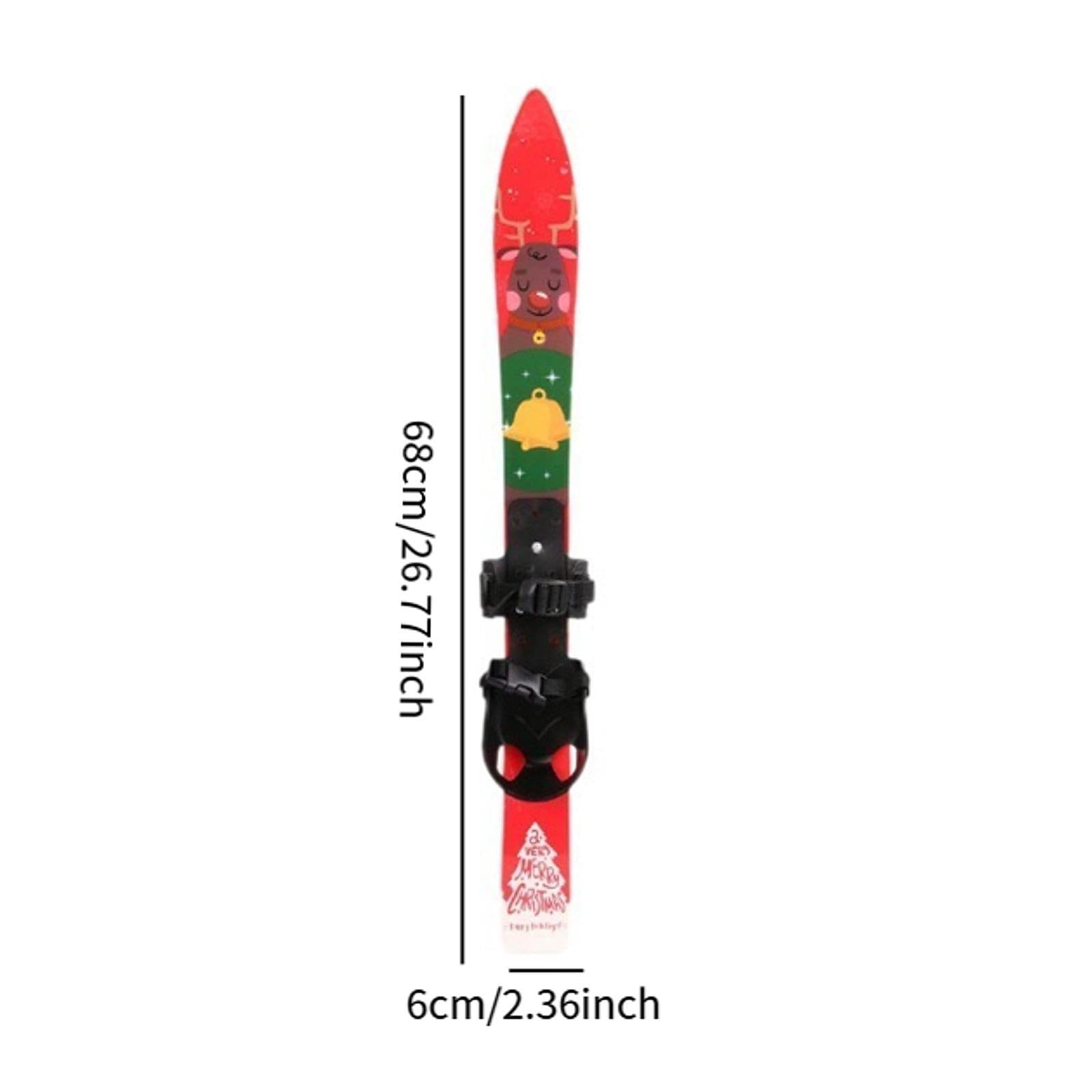 Skiboards Snowblades et bâtons Planches de Ski pour Enfants avec Fixations universelles Garçons Filles Snowboard Snow Short Skis
