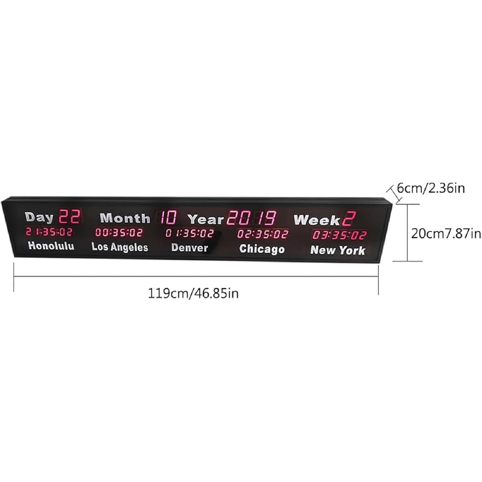 LEDデジタル式世界時計 ワールドクロック 壁掛け 22ヵ国表示 Amazon.co.jp: デジタル LED ワールド クロック、5 タイム