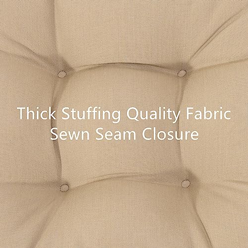 Image of QILLOWAY Outdoor Bench Cushion - 51x18x4 Inch Waterproof Patio Bench Cushion, Durable Bench Cushions for Outdoor Furniture, Replacement Outdoor Bench Cushions for Garden, Deck,Beige,Sand,Camel