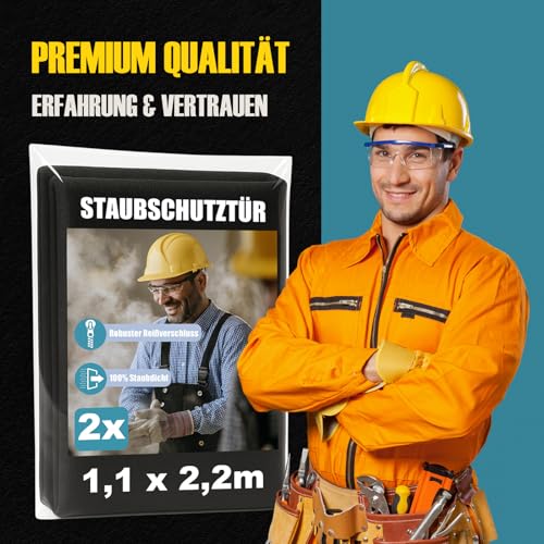 Bâche anti-poussière porte de chantier imperméable et réutilisable 2x - 7
