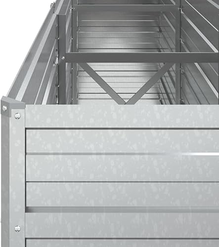 Miniatura 34 de Cama elevada para jardín, camas de jardín elevadas de metal para exteriores, camas de jardín elevadas galvanizadas para verduras, flores, hierbas