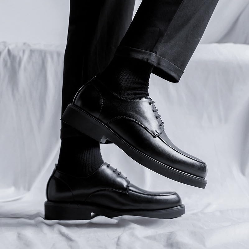 Men's Formal Oxford Dress Shoes Round Toe Leather Lace-Ups for Business Wedding Professionals3