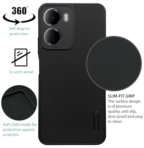 Image of NIUKIN Super Frosted Shield Pro Soft Mobile Back Case for Redmi 15A 5G | Shockproof Scratchproof Cover | Black