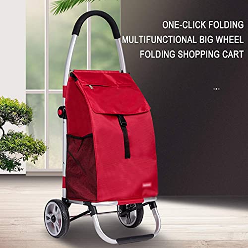 Z-SEAT Aluminiumlegierung Zusammenklappbarer Einkaufstrolley Tragbarer Haushaltstrolley 40L Große Kapazität Wasserdicht… – Bild 3