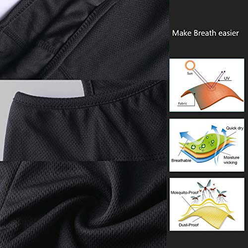 Hikevalley Balaclava Face Mask Adjustable Windproof Uv Protection Hood (Black) #TOP4