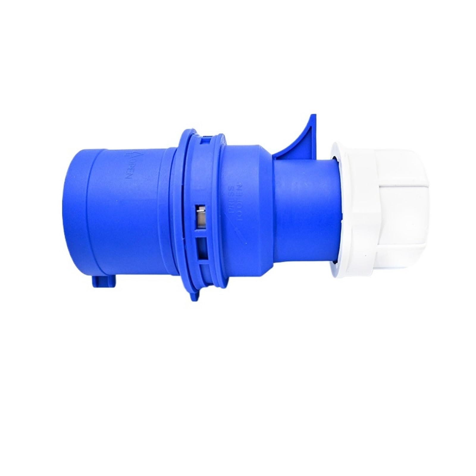 Enchufe IP44 CEE de 3 pines, 16A, 32A, 2P + E, 3P, Conector eléctrico monofásico forma Industrial azul for distribución potencia eventos y escenarios