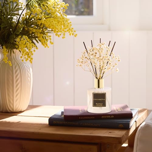 Image of Cocorrina Reed Diffuser Sets, 6.7 fl oz. Black Forest Diffuser with Sticks Home Fragrance Reed Diffuser for Bathroom Shelf Decor